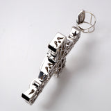 10Kt White Gold Diamond Pendant Side View