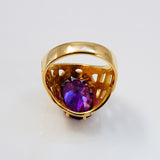 Imitation Alexandrite 18k Yellow Gold Ring