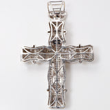 10Kt White Gold Diamond Pendant Back View