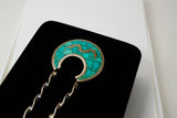 Signed Hector Sterling Silver Turquoise Hairpin