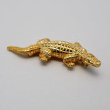 14k yellow gold alligator pin