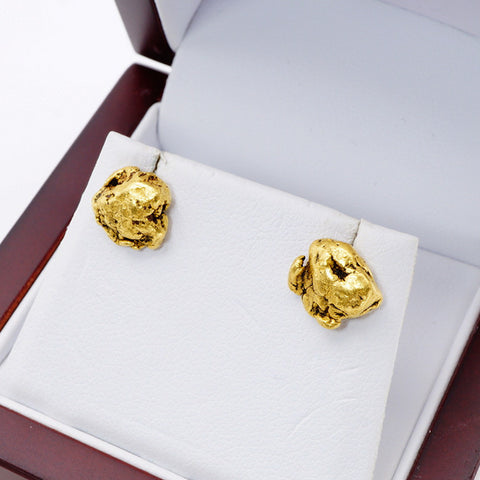 Genuine Alaskan Gold Nugget Earrings 
