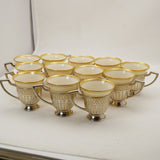 Lenox China Sterling Silver Demitasse Cups Set of 12