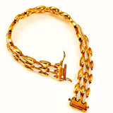 18K Gold Over Sterling Diamond Necklace Bracelet Set