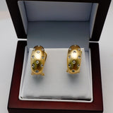 Florentine gold diamond earrings 