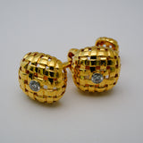 Genuine Tiffany 18k Gold diamond Cufflinks  